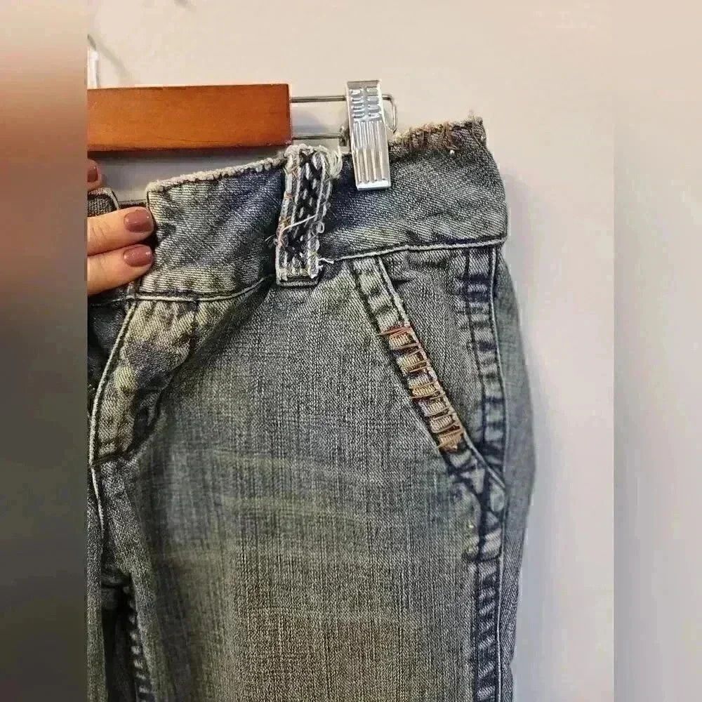 Rare Vintage Free People Patchwork Jeans Size 27 - Picture 4 of 13